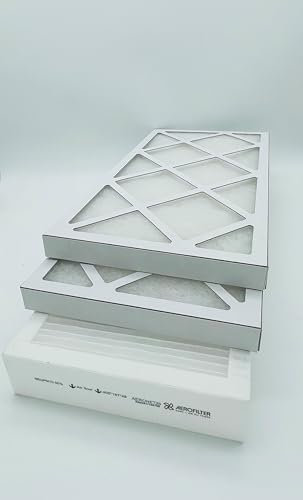 AEROFILTER – Lot de 3 Filtres VMC Double Flux G4/M5 – Compatibles Unelvent Ideo 325 Ecowatt & Initia 225 – Dimensions 400x202x24 mm & 400x187x48 mm