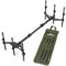 Carp Fishing Pod 3 Rod Stand Fully Adjustable, Quick Setup with Matte Black Finish, Aluminum Construction, 20-35cm Height Range, Lightweight with Carry Case NGT