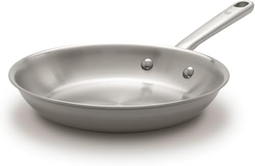 Atma la Bonne Poêle Inox Triple Couche - Poêle Induction 20cm avec Manche Riveté - Sans PFAS ni Revêtement Chimique - Compatible Tous Feux et Four - Fabriquée en France