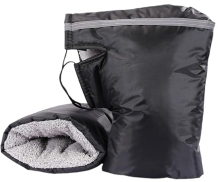 Handmuffen - Schwarz - Extra Gepolsterte Fahrradhandschuhe - Geeignet für Fahrräder, Motorräder und Motorroller - Handwärmer - Fahrradmuffen - Scooter Handschuhe