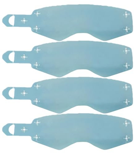 Générique Pellicola protettiva per moto Goggles Tear-Off, 4 pellicole protettive trasparenti, pellicola protettiva ad alta qualità, protezione per animali veloci, sci, atv e outdoor racing