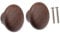 LOORGVEL 2Pcs Single Hole Knobs Natural Walnut Wardrobe Pull Knobs Door Handles for Cabinet and Wood Handle