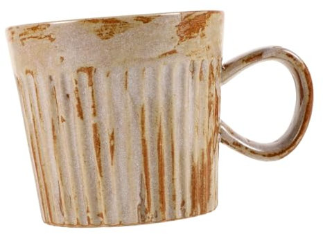 FUNNETOYU Taza De Cerámica Vintage Diseño Rústico Para Café y Gran Capacidad Para Microondas y Lavavajillas Elegante y