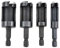 HOHXEN Cortador de Tapones de Madera, Tapón de Madera Broca Cónica, 4 Piezas Negro 1/4 Pulgada Vástago Hexagonal Herramienta de Corte de Madera Juego de Brocas, Tamaño Métrico - 6mm/10mm/13mm/16m