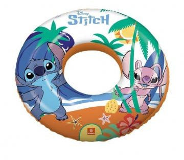 pour Stitch - bouee Gonflable Ronde 50 cm Enfant, Dessin Anime - Anneau Natation, Flotteur - Piscine et mer - Set Accessoire et 1 Carte