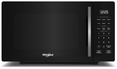 Whirlpool WMCS3019RB Countertop Microwave with Turntable 0.9 Cu. Ft, Steam Clean, 900 Watt Microwave, Black