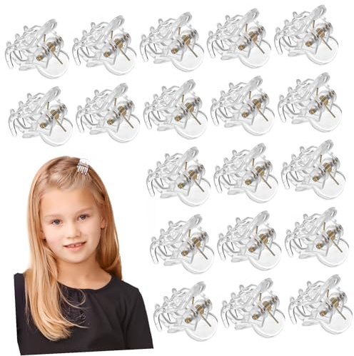 Mini Pinces à Cheveux Nacrées Blanches 36 Pièces en Résine