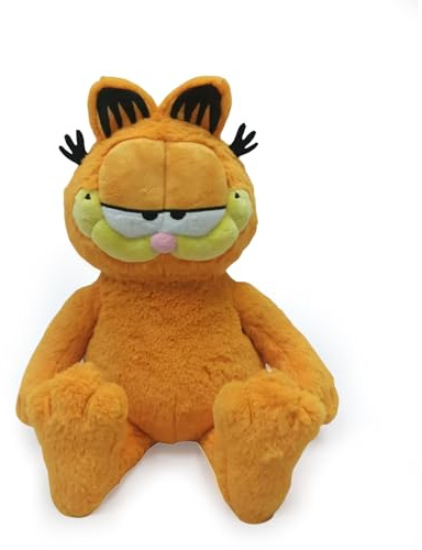 Warmies Coussin Chauffant Garfield inspiré du Film Garfield, Un Coussin Chauffant Compatible avec Le Micro-Ondes, lesté et délicatement parfumé à la Lavande française.
