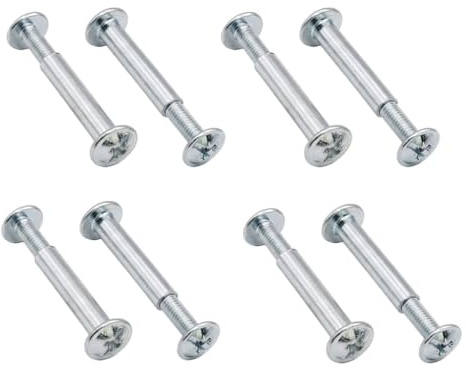 Verbindungsschraube – kompatibel mit IKEA 100644 und 100402 – BILLY, BRIMNES, HEMNES, INLÄGG, MALM, PAX und VITVAL – 16 Teile