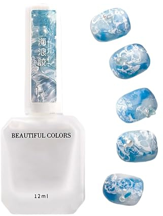 Peinture à ongles en gel – Revêtement artistique de 12 ml, vernis à durcissement rapide | Ensemble de couleurs d'ongles inspiré de l'océan, ensemble de traitement de finition lisse et vibrant pour un