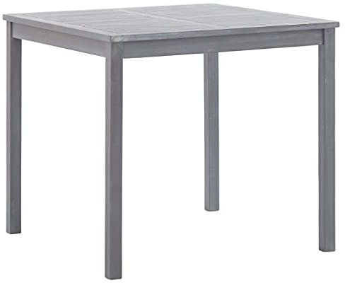 Fisinber Gartentisch Grau 80x80x74 cm Akazie Massivholz Esstisch