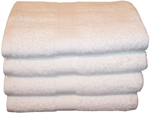 NatureMark 4 Frottee Handtücher 50x100 cm Weiß 100% Baumwolle