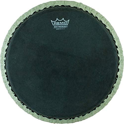 Remo Conga Drumhead, Tucked, 11, SKYNDEEP,Black Calfskin Graphic