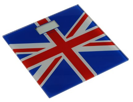 Premier Housewares Bathroom Scales Union Jack Digital Scales bathroom Scales Bathroom Digital Weighing Scales Blue and Red Design 3 cm x 30 cm x 30