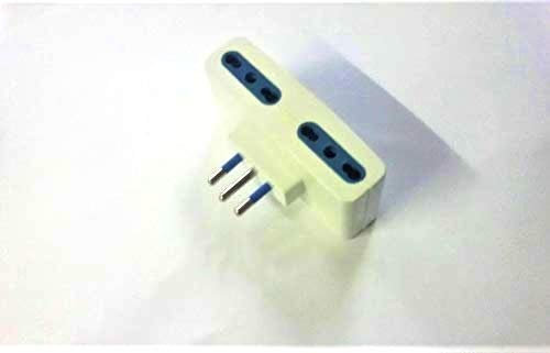 ProDigital ADATTATORE MULTIPLA PIATTA SPINA (piccola) 10A e uscita prese bipasso (piccola e grande) quadrupla