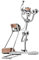 STEEMO Schraubenmännchen Figur: Sportler Fitness Laufband Gym - Metall-Deko Geschenk, Kunsthandwerk Stahl, grau 16x5x22 cm