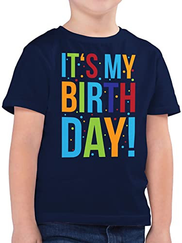 Kinder T-Shirt Jungen - Kindergeburtstag Geschenk - It's My Birthday! - 140 (9/11 Jahre) - Dunkelblau - Tshirt Geburtstagskind Geburtstags-t-Shirt Birthday its Shirt 2 Geburtstag Junge für