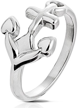 Bungsa Ring Anker silber Edelstahl Damen & Herren