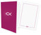 itenga 12x Klappkarten FISCH DIN A6 Einladungskarten Dankeskarten Kommunion Taufe Konfirmation A6 Danksagung (pink)