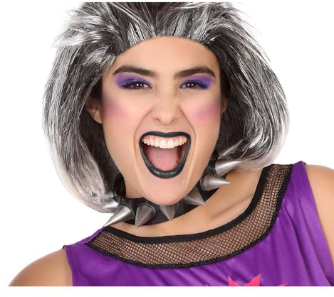 ATOSA collar punk años 80 metalizada pinchos