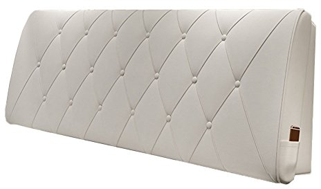 LIANGLIANG Kopfteil Kissen Double People Extragroß Antifouling Verschleißfest All-Inclusive-Bett Kopf, 5 Größen, 10 Farben (Farbe : Weiß, größe : 90x60x10cm)