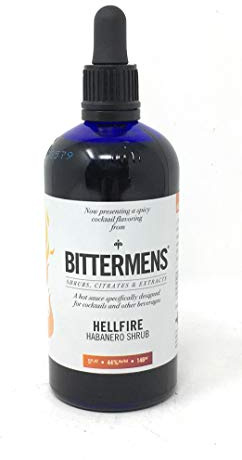 Bittermens Hellfire Habanero Schrub Bitter, 14.6cl, 53% ABV, Premium Bitter to Add Depth and Flavour to Food & Cocktails, Chili Pepper, Spice and Berry Notes, Made in New Orleans, Dropper Bottle