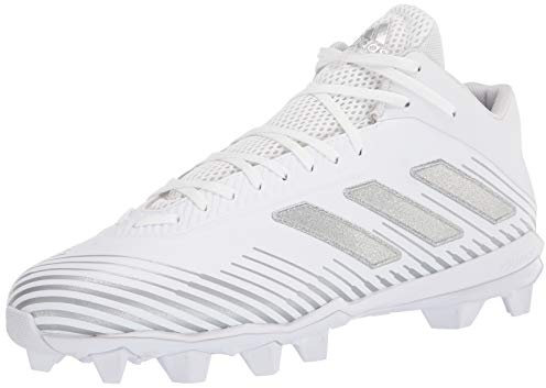 adidas Men's Freak Mid 20 Football Shoe, White/Silver Metallic/White, 10