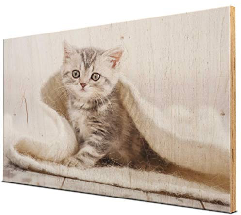 Wandmotiv24 Peinture Murale sur Panneau de Bois - Photo Personnalisée avec Aperçu en Ligne - Décoration Murale - Tableau avec Motif Souhaité - Cadeau Photo - 40x30 cm