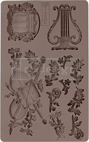 Redesign With Prima Redesign Decor Moulds-Musical Journey 5x8x8mm Crafting Resin Molds for air Dry Clay DIY Projects Funiture Dresser, Chocolate,Cake,Candy,Backery,Soap,Polymer Clay,hot Glue