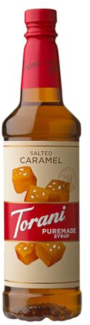 Torani - Puremade Sirup - Gesalzenes Karamell (750 ml) / Salted Caramel, Getränke- & Kaffee-Sirup, ausschließlich mit Rohrzucker und natürlichen Aromen