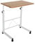 BALLSHOP Beistelltisch mit Rollen 60X40 cm Laptoptisch Höhenverstellbar Tisch Mobiler Laptop-Schreibtisch Stehend Computertisch für Büro Schlafzimmer (Gelbes Birnbaumholz)