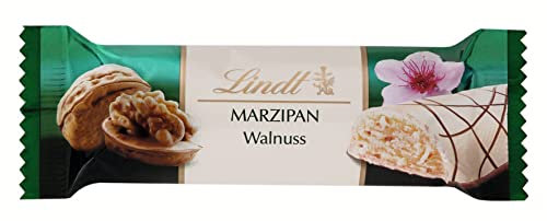 Lindt Schokolade Walnuss-Marzipan Riegel | 25 x 50 g Riegel im Thekendisplay | 1250 g | Pures Walnuss-Marzipan in weißer Schokolade mit feinherbem Dekor | Schokoladen Großpackung | Schokoladengeschenk