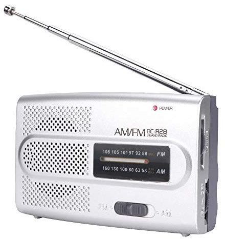 Radio de Bolsillo portátil con batería Am FM, con Antena retráctil y Altavoz Incorporado, Reproductor de radios de transistores compactos Am FM operado por 2 baterías AAA, Ideal para los Viejos