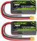 OVONIC 3S Lipo Akku 35C 2200mAh 11.1V Akku Kurzpack mit XT60 Anschluss für Flugzeughelikopter für 1:14 RC Car RC Flugzeug (2 Packs)