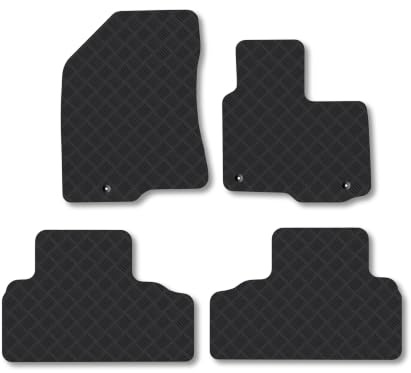 Fits Kia Carens (2013-2019) 3mm Rubber Car Mats | Tailored Fit Durable Floor Mats Full Coverage Protection Waterproof Accessories Easy Clean Anti Slip Made in the UK