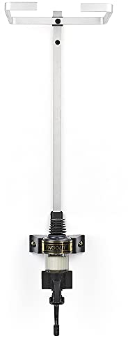 ENGOLIT 4,5 Liter Flaschenhalter, Made in Germany - Wandhalterung eckig für Jim Beam Flasche, inkl. Dosierer 2,5 cl (Finger Push)