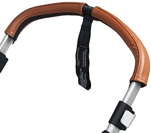 Copertura per passeggino in pelle PU compatibile con passeggino Bugaboo Cameleon, maniglia rimovibile con apertura a cerniera, antipolvere, impermeabile (marrone)