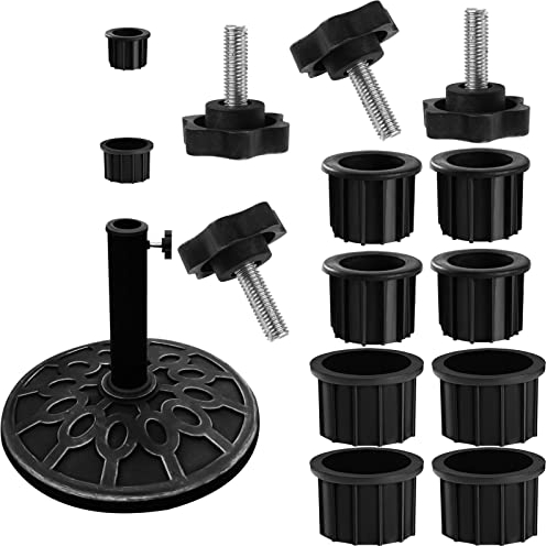 12 Piezas de Repuesto para Base de Paraguas, Piezas de Repuesto para Base de sombrilla de Patio, Cubierta de tapón de Anillo para sombrilla para Exteriores, con Rosca M8
