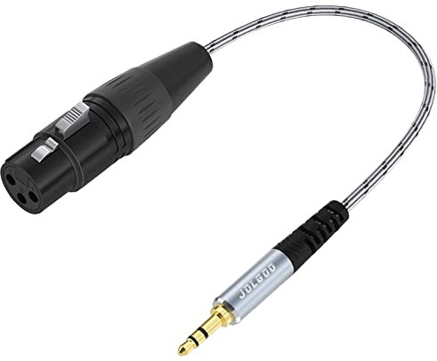 JOLGOO Cavo adattatore audio jack stereo XLR femmina a maschio da 3,5 mm, cavo adattatore XLR femmina a 3 pin mini jack TRS da 1/8 di pollice, 0,3 metri, cavo adattatore convertitore audio bilanciato