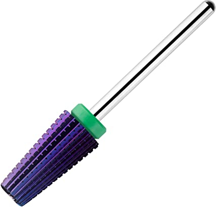 BNG 5 in 1 Carbide Nail Drill Bit Fast Remove Acrylic Nails Professional 3/32 Electric Nail Drill Tungsten Steel Bits Manicure Pedicure Professional Salon Tool(Coarse, Purple)