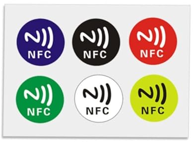 NFC-Aufkleber, selbstklebend, transparent, 144/168 Byte-Speicher auf RF-störenden Oberflächen, 6 Stück