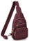 VX VONXURY Brusttasche Damen, Vegan Leder Bauchtasche Umhängetasche Klein, Sling Bag mit Breiten Gurten für Outdoorsport Reisen Arbeiten Einkaufen