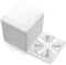 Kanayu 600 Pcs CD DVD Sleeves Bulk Double Sided Refill Plastic Sleeves Disc Storage for CD and DVD Storage Binders Protection Supplies 5.13 x 5.7(White)