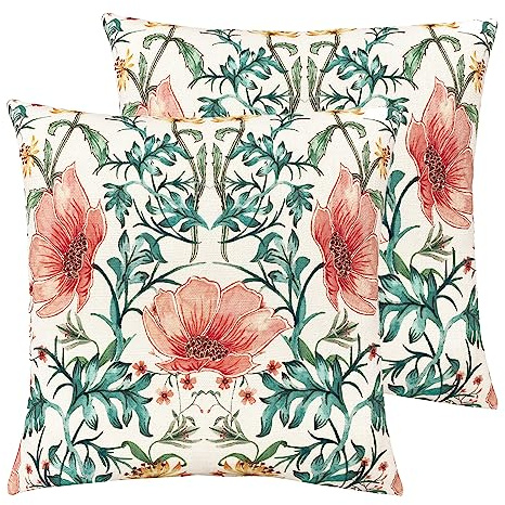 Evans Lichfield Heritage Pfingstrosen-Kissen, Polyester, gefüllt, Doppelpack