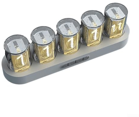 SPORTARC RGB Nixie Tube Clock DIY LED Glow Gaming Desktop Dekoration, 16 Millionen Farben (schwarz)