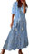 WVONIF Femme Robe Sexy Chic Et Elegant Robe Longue Femme Maxi Imprimé Papillon d'Été Floral Grandes Tailles Boheme sans Manche avec Poches de Plage Cocktail l'été Grande Taille Robe Plage