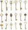 18 Stk Vintage Schlüssel Deko Schlüssel, antike Schlüssel, Vintage Skelettschlüssel Fliegende Schlüssel, Vintage Antiken Anhänger Set für DIY Basteln Halskette Schmuck Charms Schlüsselanhänger Deko