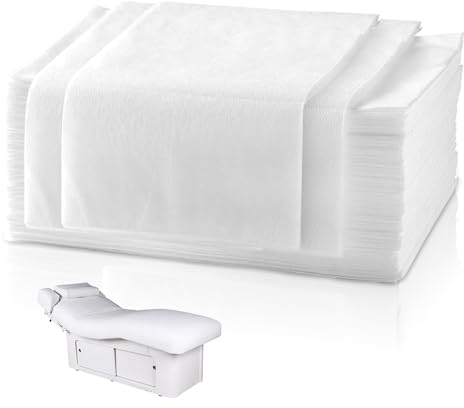 20 Stück Massageliege Bettlaken: 80 x 180 cm Vliesstoff-Bettlaken, atmungsaktiv, Kosmetikliege Bezug, Massageliege Bezug, Bed Sheets für Schönheitssalon, SPA, Krankenhausbetten, Tattoo, Hotels