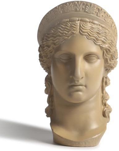 Tomresina Hera-Kopf-Skulptur, klassische Kunstskulptur, 15,2 cm, Kunstharz-Kopfstatue, Hera Juno, Königin der Götter, Göttin der Frauen, Ludovisi, Kopie, Büste, Kopf, griechisch-römische Statue,
