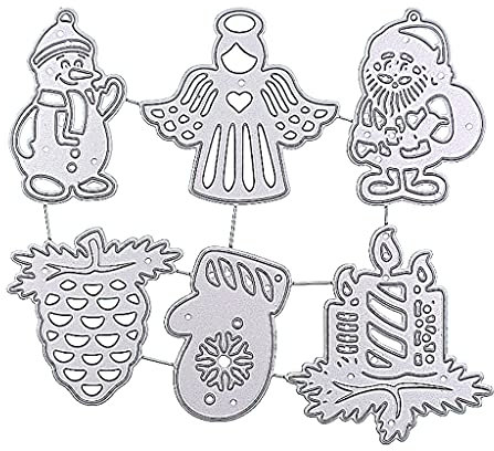 Metall-Stanzschablone, Weihnachtsengel, Schablone, Scrapbooking, Album, Papier, Karte, Vorlage, Prägung, Basteln, Dekoration, Prägeform